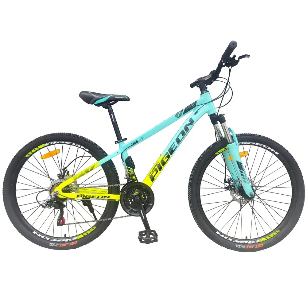 Goede Prijs 26 Inch Ophanging Mountainbike Gear Pc Met 21 Speed Steel Phoenix Aluminium Legering Fiets Vliegende Duif Fiets 26"