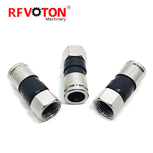 高品质RG6同轴电缆RG6压缩F连接器高效柔性RG58 RG59 RG6 RG11同轴电缆连接器 - Product Image 1