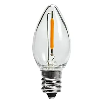 C7 bola lampu led filamen Edison, kawat lampu led dekorasi dalam ruangan dasar kecil E12