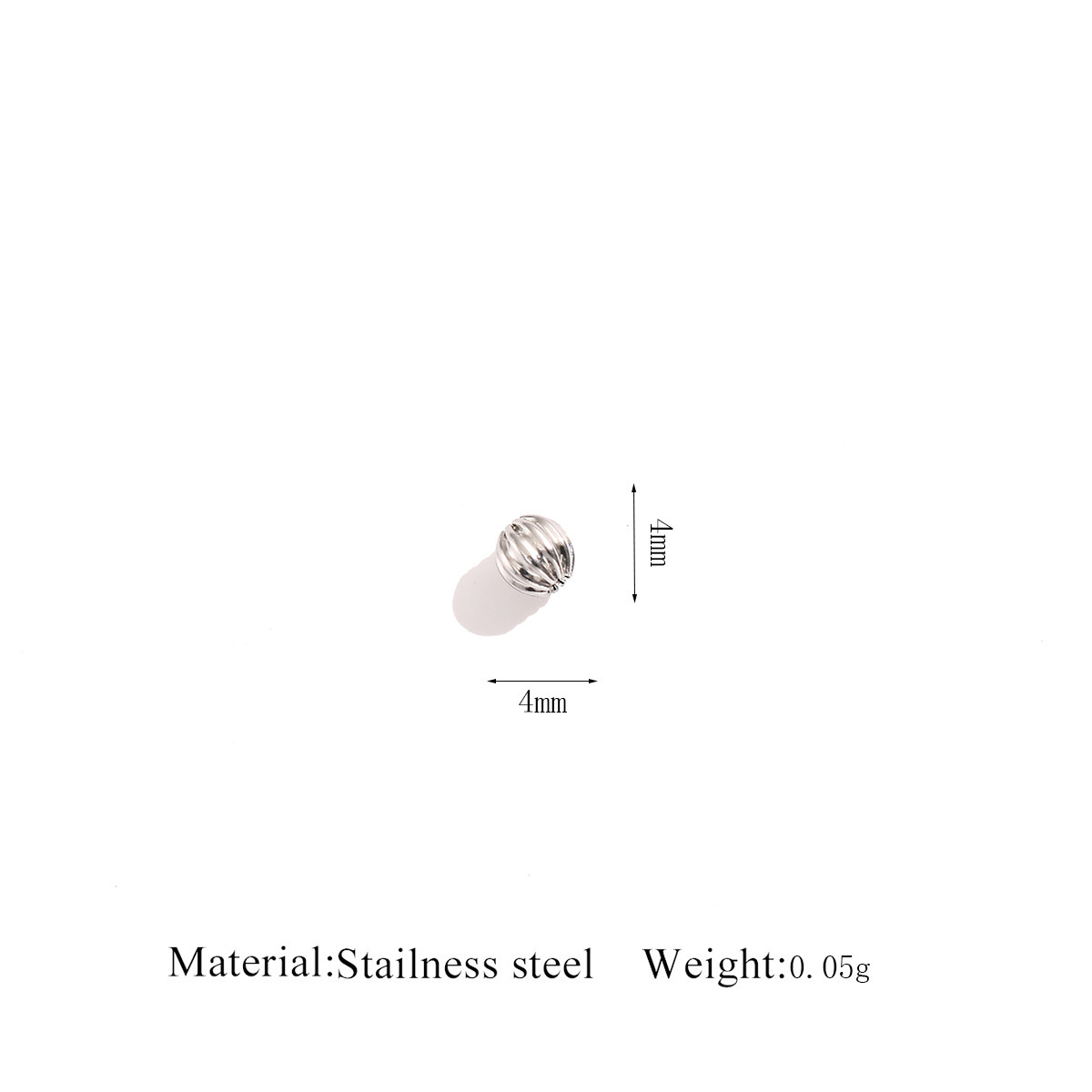 Steel-colored watermelon beads inner diameter: 1mm