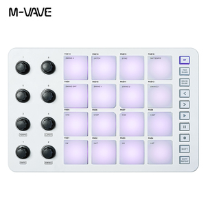 MIDI Pad Beat Maker macchina con 16 RGB Beat Pad USB portatile Mini MIDI Controller Pad con retroilluminazione - Product Image 3