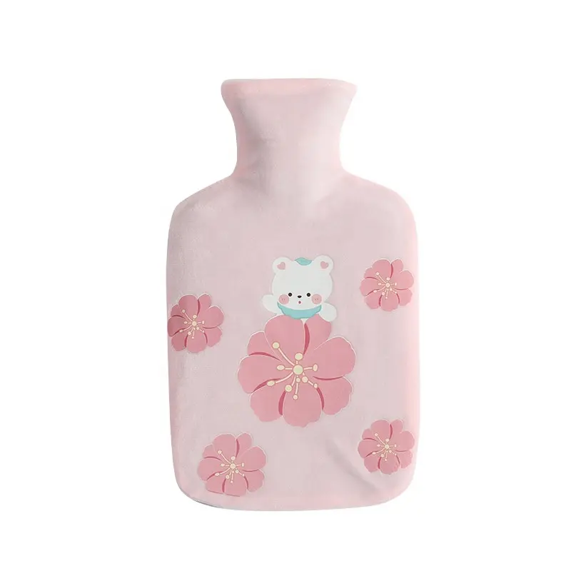 Garrafa de água quente de desenho animado, bolsa fofa para água quente de desenho animado feminina, menstrual e quente, saco aquecedor de mão