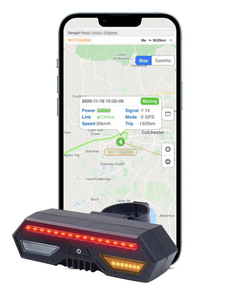 Amazon Hot Sales Auto Leader Neues Modell 2G GSM GPS Tracker Fahrrad Escooter Blinker Rücklichter