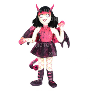 OEM/ODMカスタム悪魔女の子ぬいぐるみ人形漫画悪魔女の子ソフト人形カスタマイズ悪魔女の子ぬいぐるみ人形