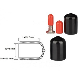 Chengda Thread Protection Black Vinyl Protective Cover Rubber Plug Soft <strong>PVC</strong> Dust-Proof <strong>End</strong> <strong>Cap</strong> for Bolt Screws - Product Image 3