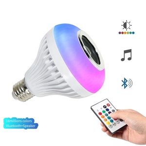 <strong>RGB</strong> Bulb With Remote Control <strong>Led</strong> Flickering Flame Bulb 12V Smart Light <strong>E</strong> 27 Mesh Speaker <strong>Led</strong> Bulb