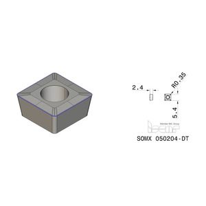 Gốc Chính Hãng Iscar Somx 050204-dt ic908 Hiệu Suất Cao Công Cụ Chuyển Cho Thép Thép Không Gỉ Đúc Sắt Vật Liệu Cứng - Product Image 4