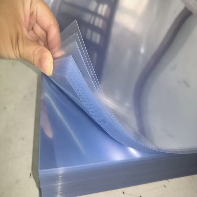 0.5 milímetros 0.6 milímetros rígida termoformagem folha de plástico transparente de pvc para capacete de moto