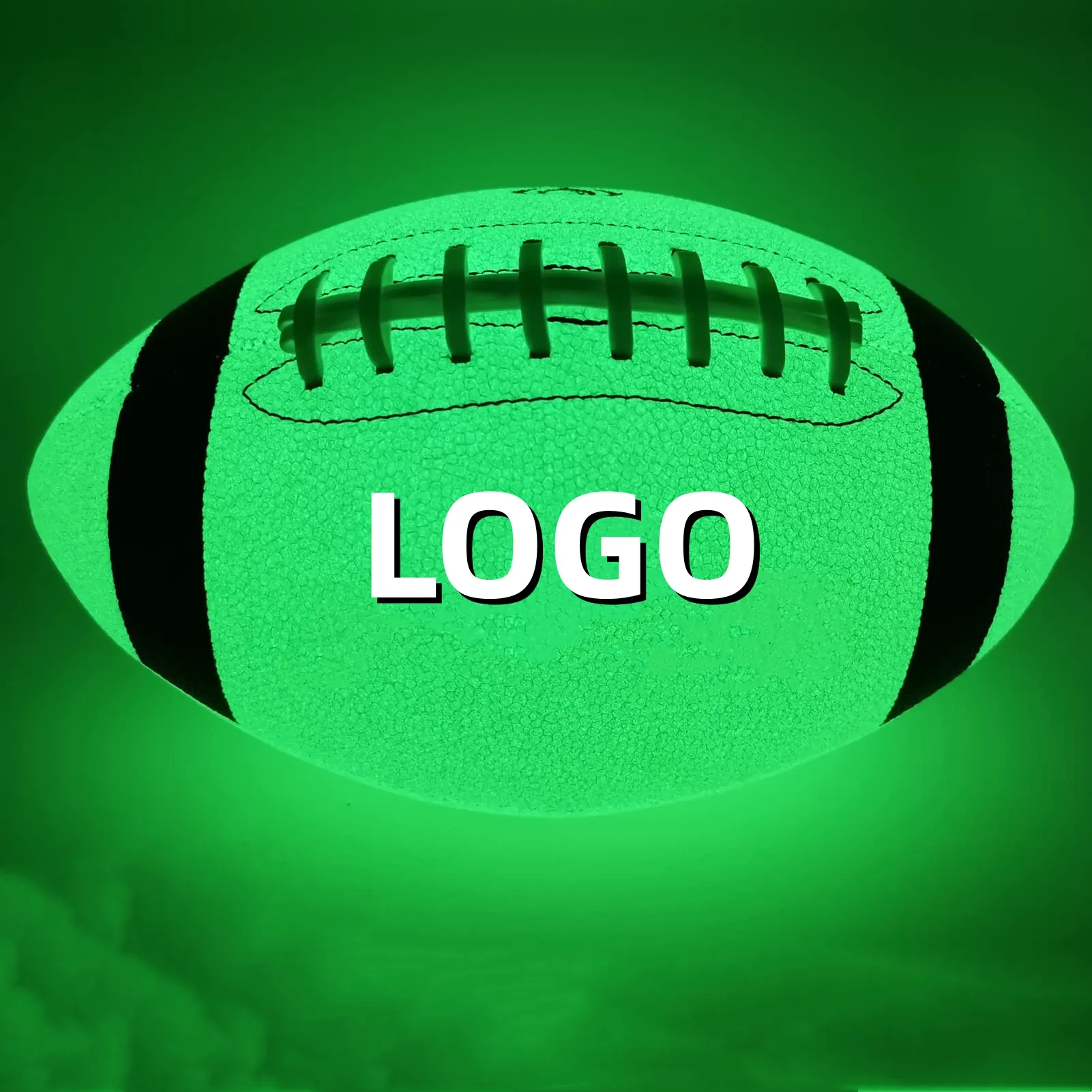 New Products Customized Light Up Glow In The Dark Training American Football/rugby Ball
