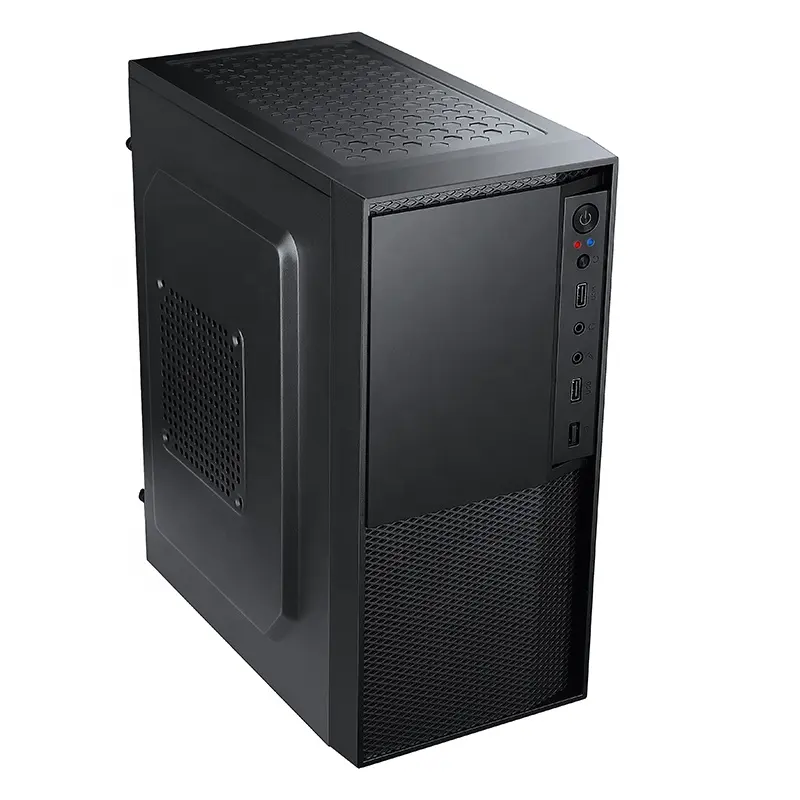 좋은 가격 마이크로 ATX 중앙 타워 캐비닛 게임 사무실 컴퓨터 Pc 케이스 12CM LED 냉각 팬
