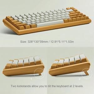 Wireless BT5.0 Hybrid Mechanical Multi-color Backlit <strong>Keyboard</strong>, USB 2.4G Cordless Compact Cute 80% <strong>Computer</strong> <strong>Keyboard</strong> 84keys - Product Image 5