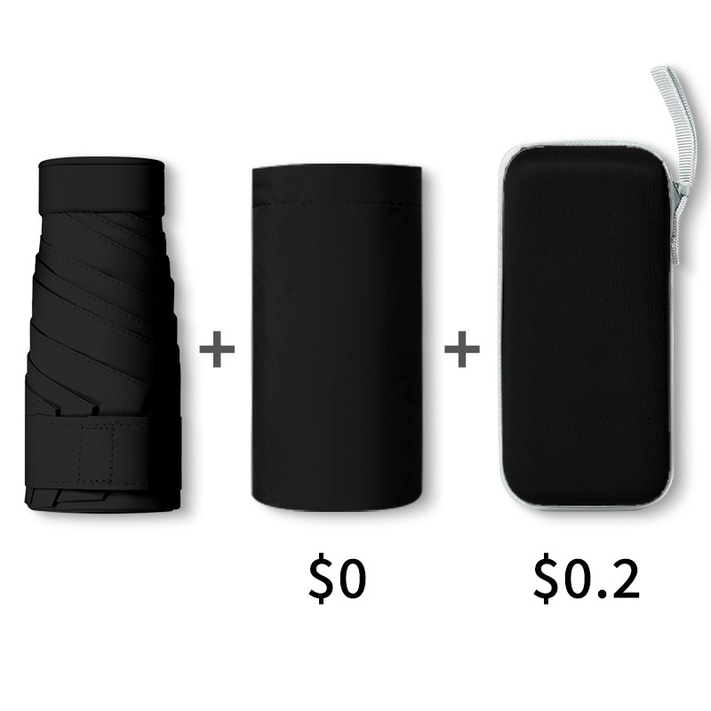 Parapluie occultant plat 6K noir et boîte noire