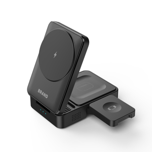 Vina Foldable Three in <strong>One</strong> Wireless Charging Station 3 in 1 Magnetic Wireless <strong>Charger</strong> Stand Compatible for Phone Iphone Products - Product Image 3