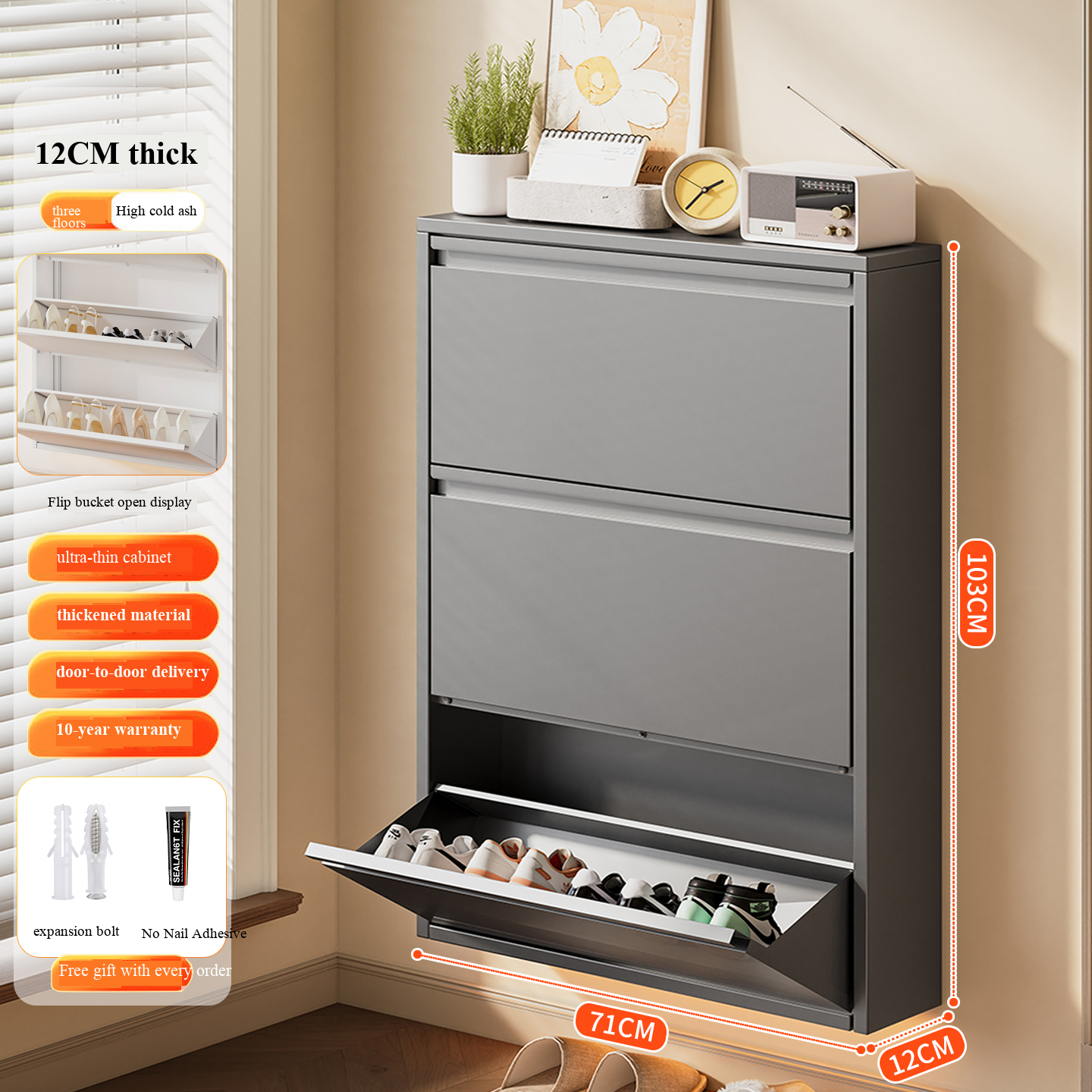 3° piano, 710, grigio lungo