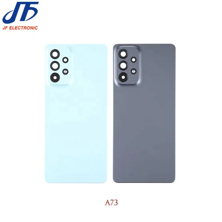 Penutup belakang Baterai untuk Samsung Galaxy A73 A736 5G, casing belakang pintu dengan lensa kamera