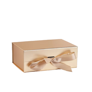 可折叠纸板包装盒运输纸箱玫瑰金彩色礼品盒带丝带 - Product Image 2