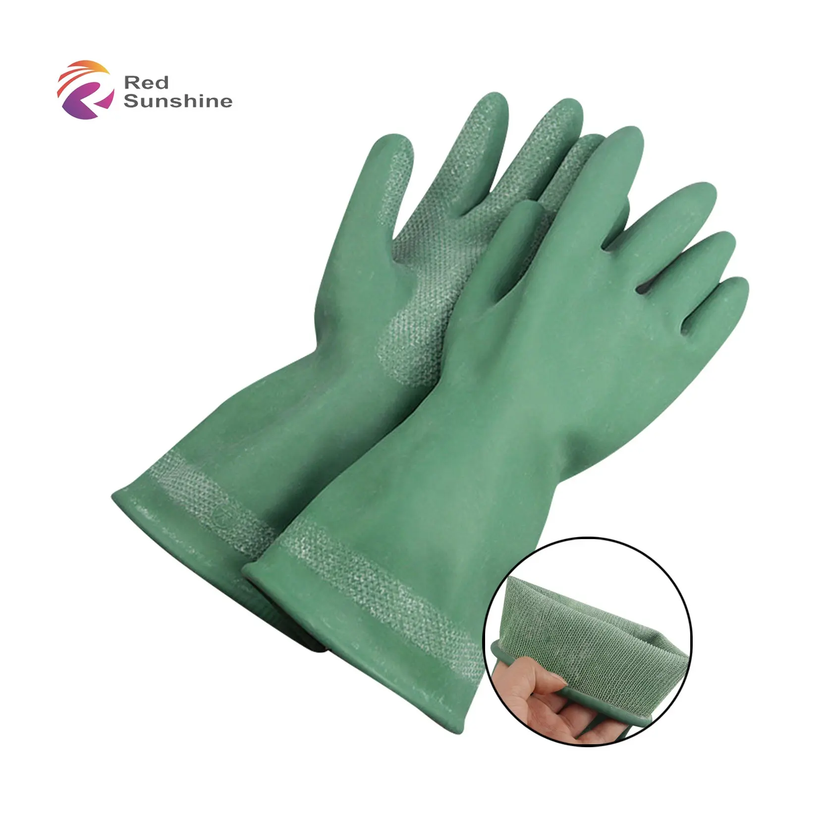 Gants industriels en caoutchouc butyle de haute qualité pour la protection des mains Gants de protection chimiques