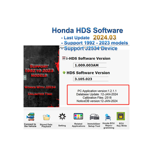 Última actualización para Honda HDS Software Online Service Support ECU Programación para el sistema de diagnóstico HONDA/ACURA