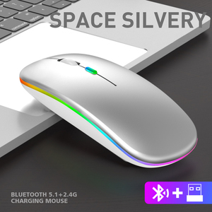 Custom mini ricaricabile BT5.0 senza fili mouse ergonomico LED retroilluminazione di gioco silenzioso 2.4GHz mouse per il computer portatile e - Product Image 6