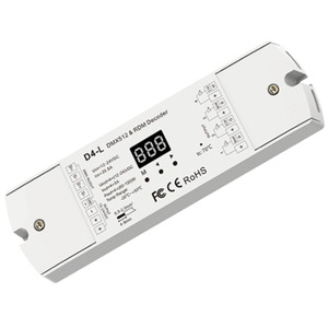 D4-L 4 canali 5A/CH 12-24VDC tensione costante RDM & DMX512 Decoder DMX512 Dimmer digitale PWM DMX per RGB/RGBW striscia di luce - Product Image 2