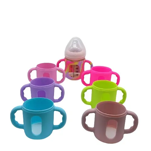 Bebek şişe kol BPA ücretsiz silikon bebek süt şişesi kolu bebek cam besleme NUK için tutun