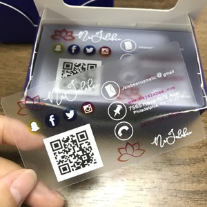 豪华PVC名片定制高品质透明哑光印刷标志名称名片 - Product Image 4