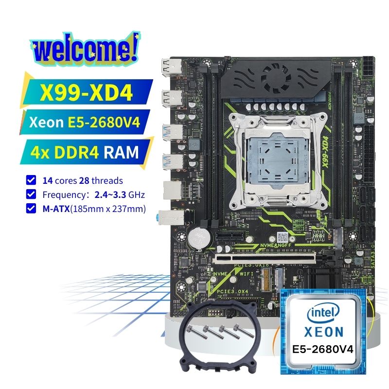 X99-XD4/E5-2680V4/base de ventilateur