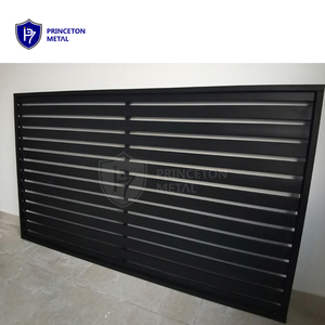 Hiện đại màu đen sơn tĩnh điện Nhôm hàng rào ngang hàng rào đường sắt riêng tư cho an ninh cho cổng đường lái xe và hàng rào trang trại - Product Image 5