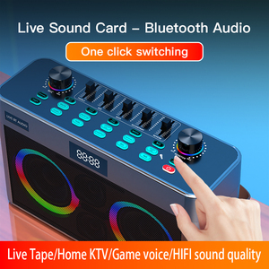 Mini altavoz de karaoke para exteriores con luces LED Tarjeta de sonido inalámbrica Conexión BT para fiestas 30W Salida de potencia Funciona con pilas - Product Image 6