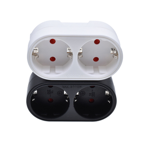 Deklanşör tipi ile 2 Gang seyahat adaptörü-F E Schuko soket fiş ev kullanımı için uzatma 2 yolları duvar soket adaptörü - Product Image 2