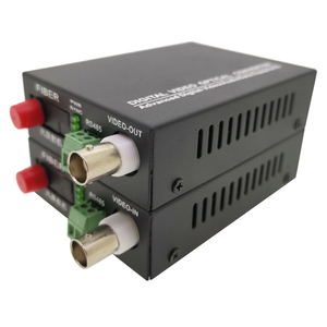Convertidor de fibra óptica de vídeo Digital HD AVI TVI AHD Coaxial con datos Interfaz RS485 FC de 1 canal Salida de entrada BNC de vídeo de 20KM