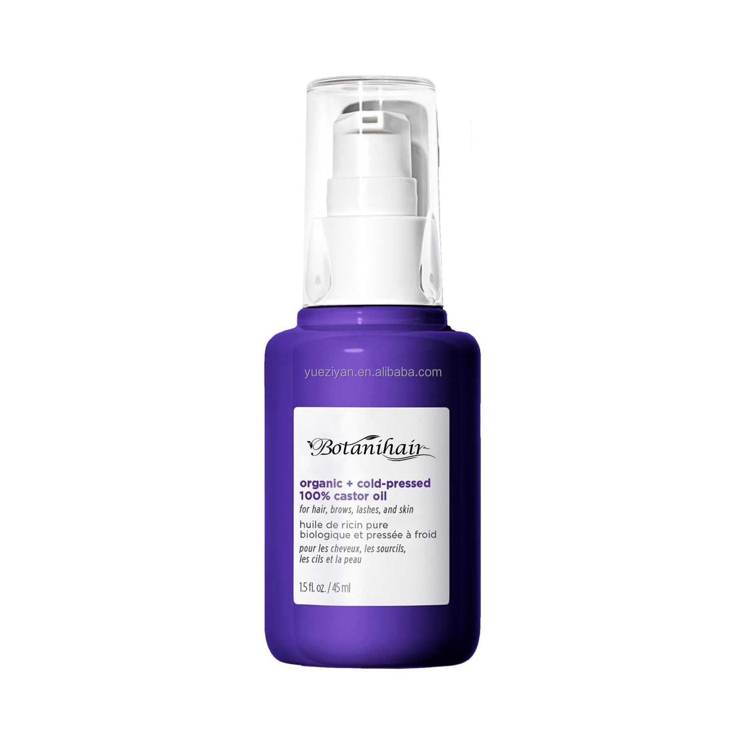 45 ml Olio di Ricino Biologico Spremuto a Freddo per Trattamento dei Capelli