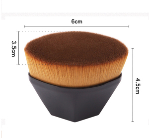 Mauri kısa saplı düz kalın fırçalar makyaj çok makyaj araçları tek boyutlu sihirli No.55 sıvı altıgen fondöten fırça - Product Image 4