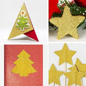 12*12 "Glitter kartvizit kağıdı paket noel için 300 Gsm kalın kart stok DIY Greeing kartları Scrapbooking el sanatları