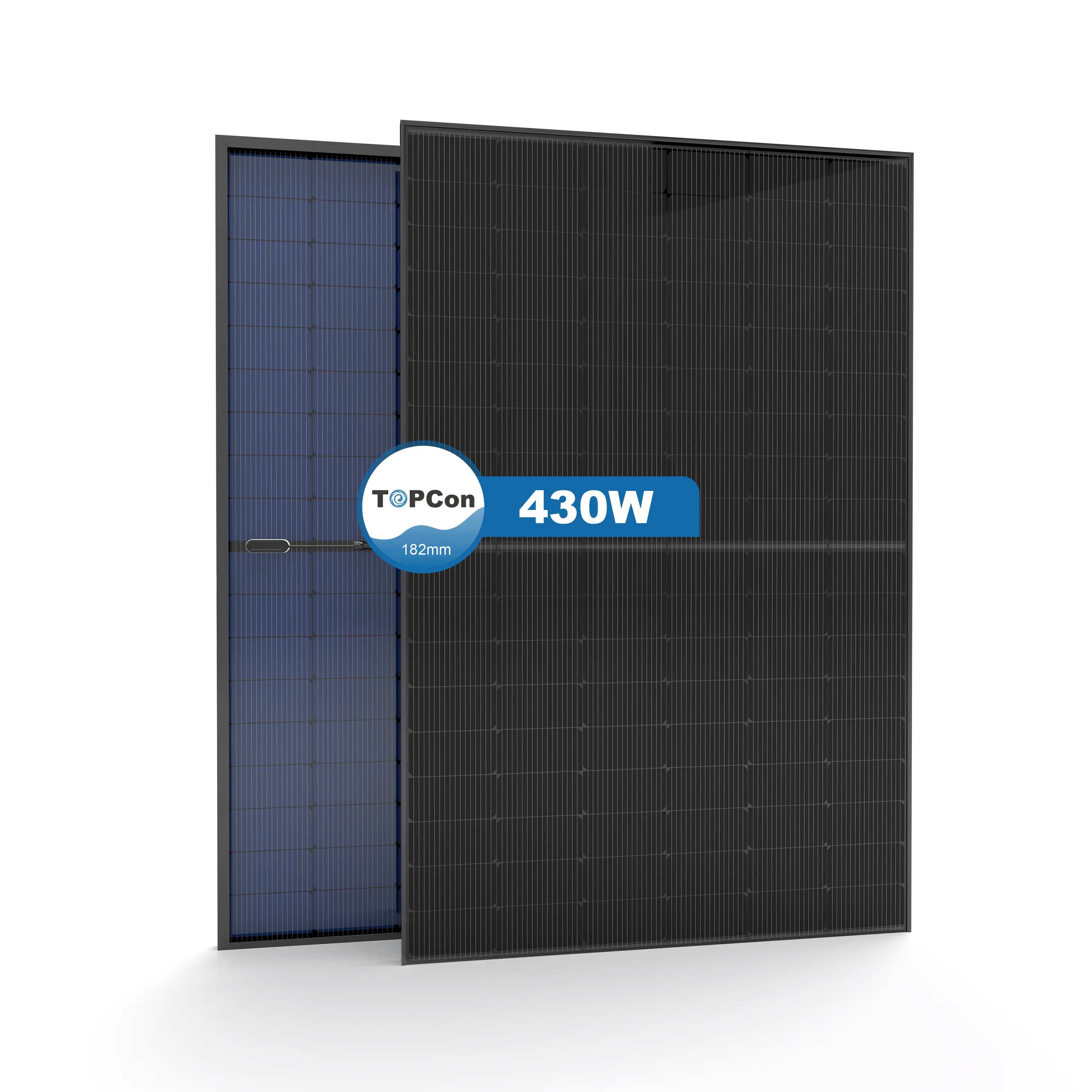 Painéis solares topcon pv, painel solar fotovoltaico 430w 400w 500w 450w bifacial todos os painéis solares pretos