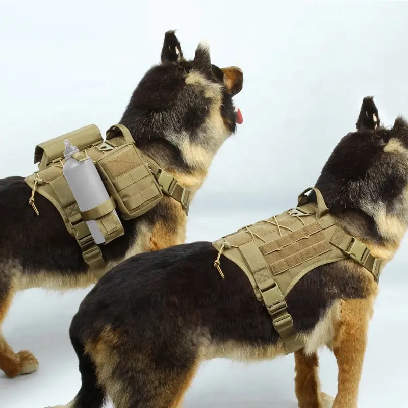 Arnés de entrenamiento de seguridad ajustable para perros, arnés táctico de malla para perro, chaleco, conjunto de correa