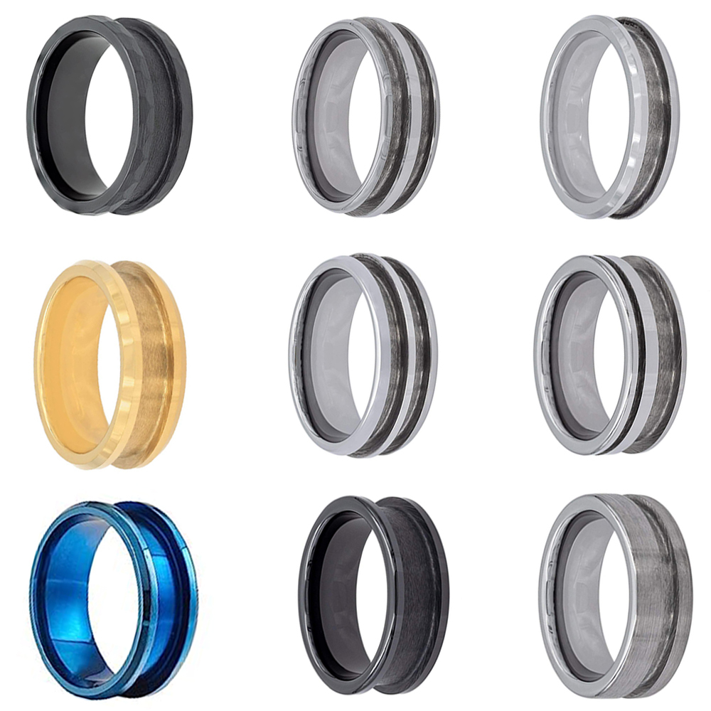 Anillos negros en blanco
