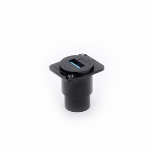 USB 2.0 3.0数据连接器，D型母机箱插座，免焊接USB 2.0 3.0面板安装连接器 - Product Image 5