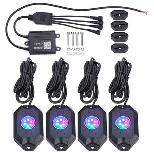 4/<strong>6</strong>/8/10 Pods <strong>LED</strong> Rock Lights for Trucks Music Mode APP Remote Control Neon Underglow Lighting <strong>Kit</strong> for Jeep Off Road SUV Car ATV - Product Image 4