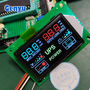 Kunden spezifischer LCD-Hersteller Chip an Bord Schwarzer Bildschirm 6-stellige HT1621-Farb-Sieben-Segment-Anzeigemodule für USV-Strom versorgung - Product Image 4