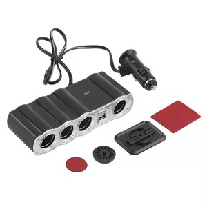 12V - 24V 4路多插座汽车充电器汽车汽车点烟器插座分路器 & 双USB端口插头适配器 - Product Image 1