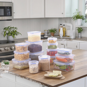 200ml--5000ml Wholesale Modern Reusable PP Plastic <strong>Rectangular</strong> Food Storage <strong>Container</strong> <strong>With</strong> Airtight Microwave <strong>Lids</strong> Set Packaging - Product Image 2