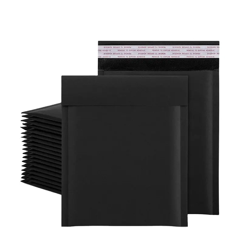 Sacos de envelopes de papel adesivo envio, bolsa poly bolha acolchoada à prova d'água 8.5x12 polegadas sapatos pretos & roupas lite