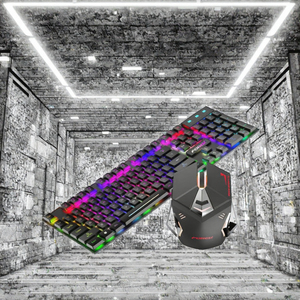 Combo de ratón de teclado inalámbrico mecánico RGB de 104 teclas recargable para computadora y dispositivos inalámbricos - Product Image 4