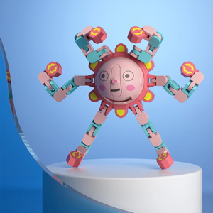 换脸指尖机械陀螺仪可变形夜光拼图旋转减压儿童陀螺仪 - Product Image 3