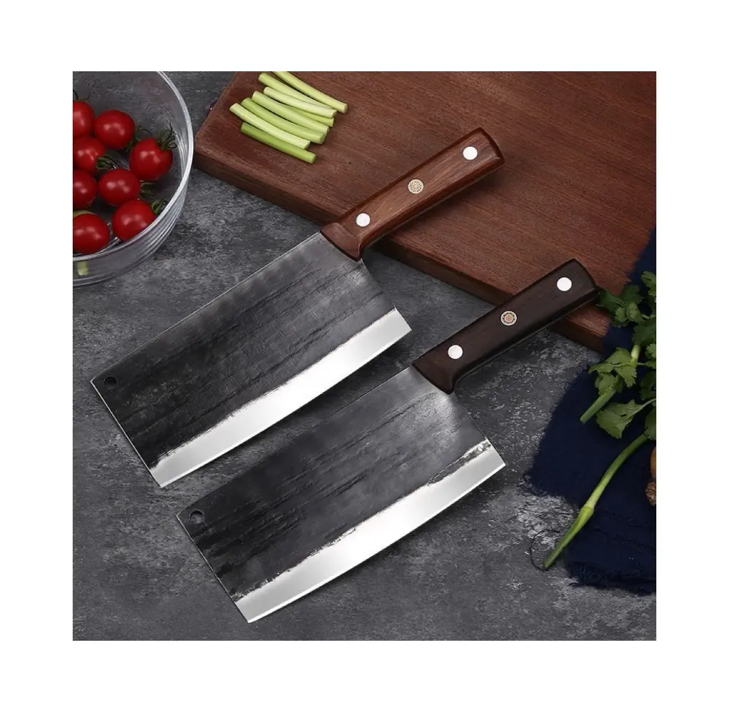 Cuchillo para cortar carne afilado para el hogar de cocina forjado a mano puro