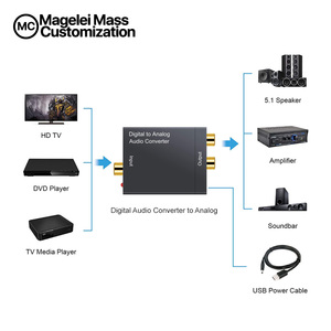 Amplificador convertidor de Audio Digital a analógico, decodificador de señal Coaxial de fibra óptica a adaptador de Audio estéreo analógico, Audio R/L, 3,5mm - Product Image 6