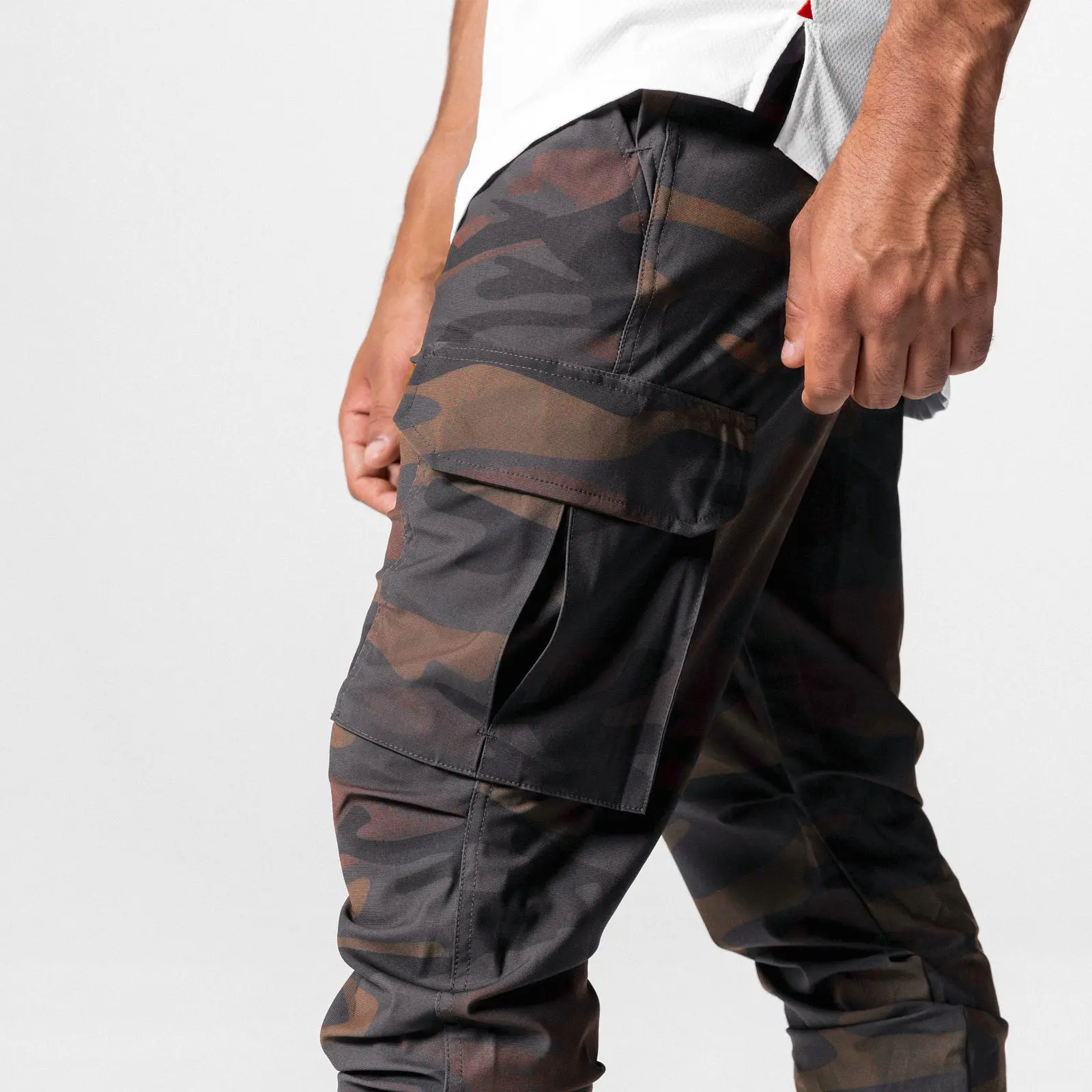 Pantalon cargo à poches multiples de haute qualité à la mode Pantalon cargo à six poches pour hommes
