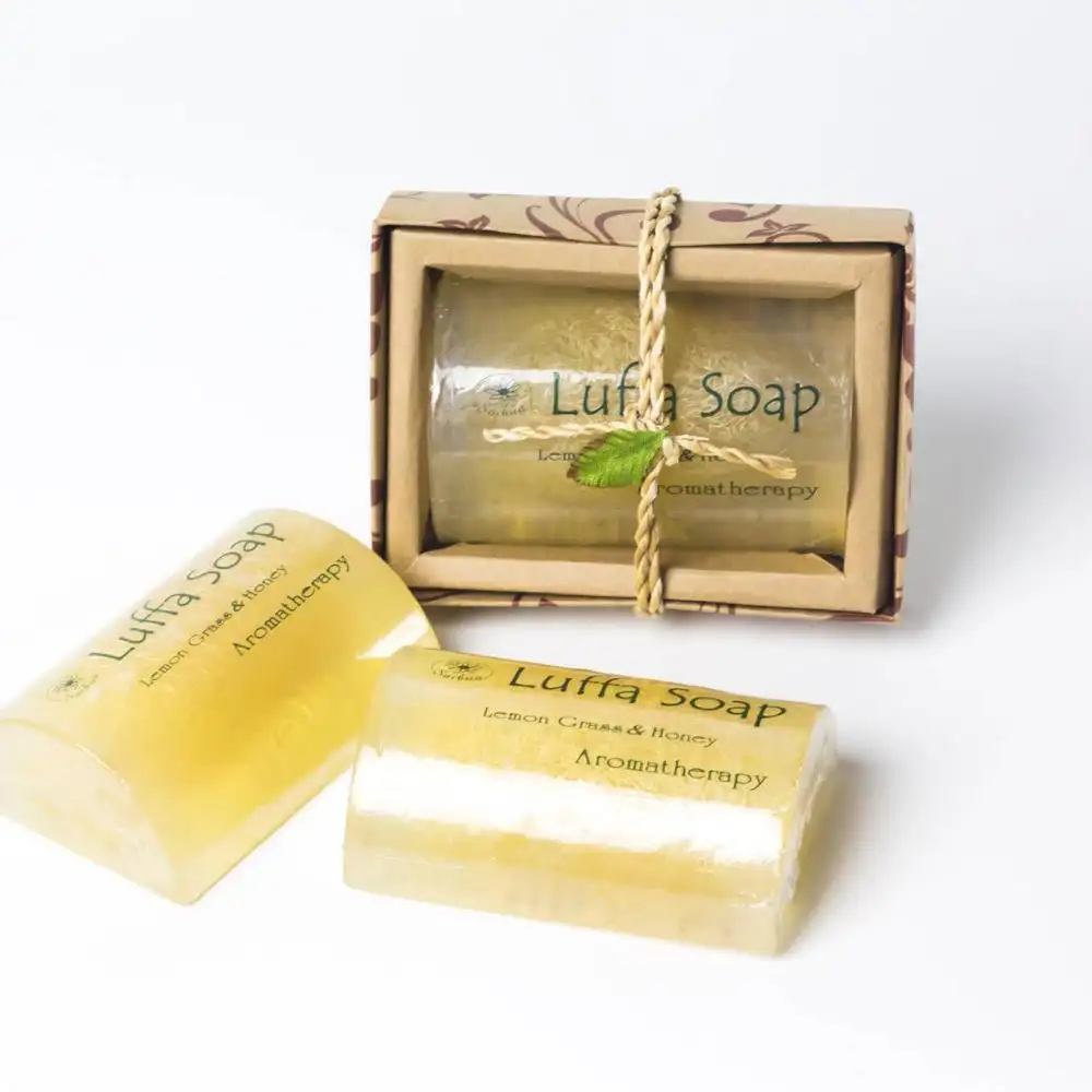 Commercio all'ingrosso OEM citronella e miele Luffa sapone per il corpo sapone fatto a mano sapone naturale a base di erbe thailandia
