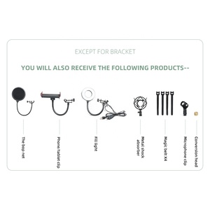 Mikrofon NB-35S kol standı klip tutucu ve masa montaj kelepçesi filtre cam maskesi kalkanı klip kiti - Product Image 4